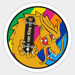 van King - King Golden Dragon Colors - The Streets Are My Kingdom Sticker